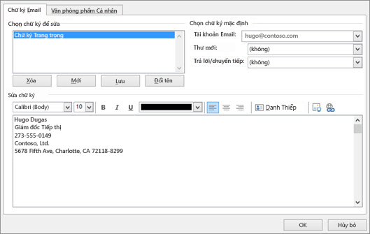 Cách tạo chữ ký email trên outlook